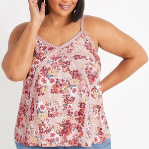 NWOT Maurices Mixed Floral Cami in Size 4X